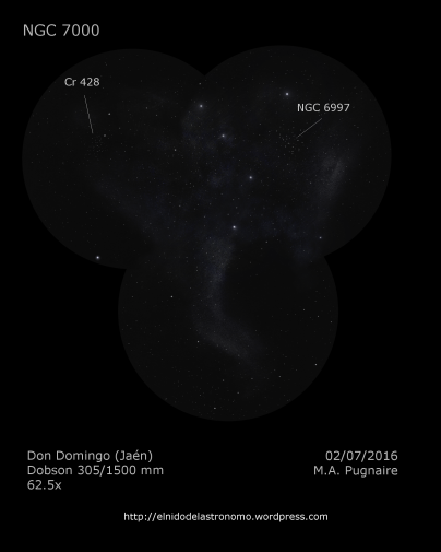 NGC 7000 detalle